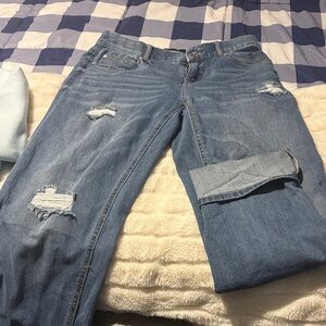 Cato Light Blue Distressed Boyfriend Jeans
